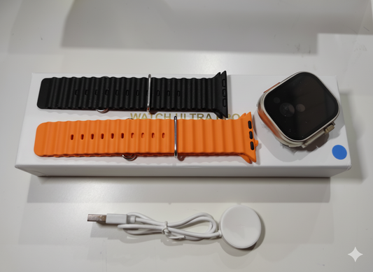 Smartwatch Ultra Pro con 2 correas ¡DE REGALO! (Negra +naranja)