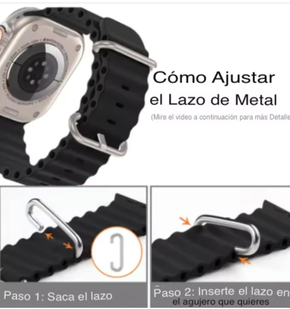 Smartwatch Ultra Pro con 2 correas ¡DE REGALO! (Negra + Azul)