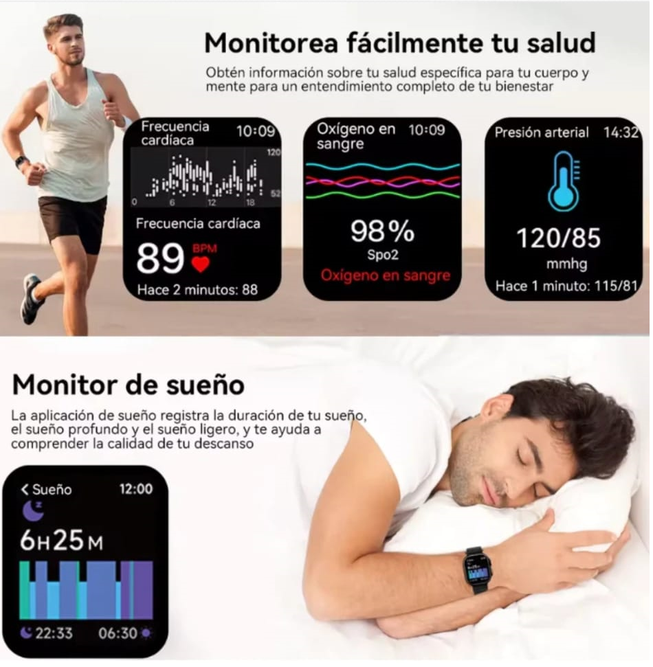 Smartwatch Ultra Pro con 2 correas ¡DE REGALO! (Negra + Azul)